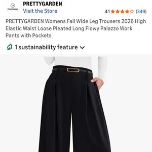 Women's Black Wide Leg Trousers